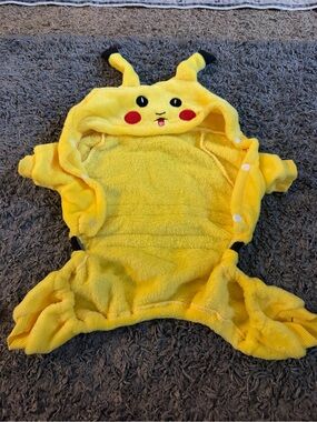Pikachu-Inspired Dog Hoodie with Hood Ears